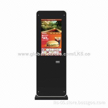 Free standing information kiosk terminal with 42-inch big screen